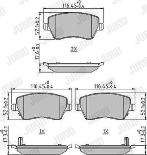 Jurid 573770J - Komplet pločica, disk-kočnica parts5.com