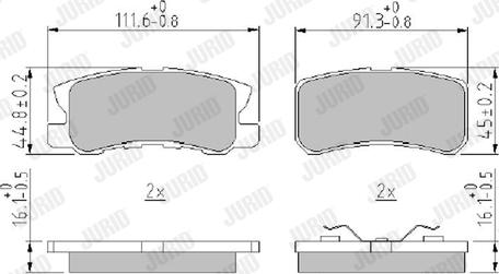 Jurid 572498J - Set placute frana,frana disc parts5.com