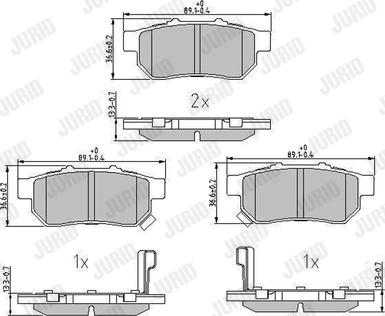 Jurid 572473J - Set placute frana,frana disc parts5.com