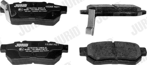 Jurid 572473J - Set placute frana,frana disc parts5.com