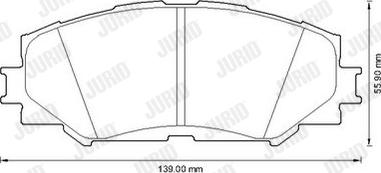 Jurid 572598JC - Kit de plaquettes de frein, frein à disque parts5.com