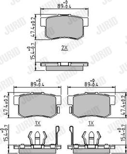 Jurid 572544J - Kit de plaquettes de frein, frein à disque parts5.com