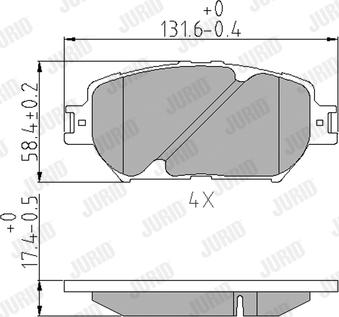 Jurid 572553J - Fékbetétkészlet, tárcsafék parts5.com