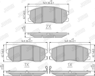 Jurid 572570J - Set placute frana,frana disc parts5.com