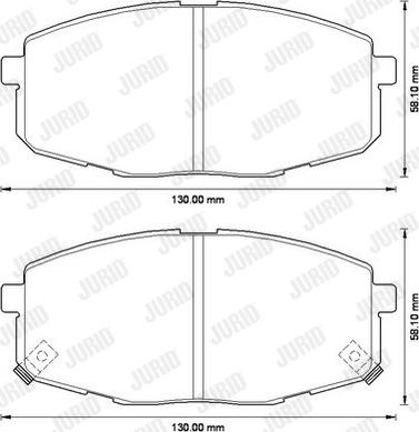 Jurid 572577JC - Brake Pad Set, disc brake parts5.com