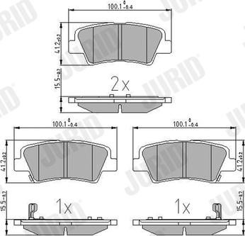 Jurid 572629J - Set placute frana,frana disc parts5.com