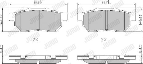 Jurid 572134J - Fékbetétkészlet, tárcsafék parts5.com