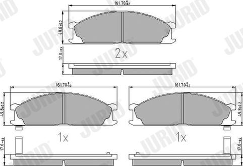 Jurid 572373J - Brake Pad Set, disc brake parts5.com