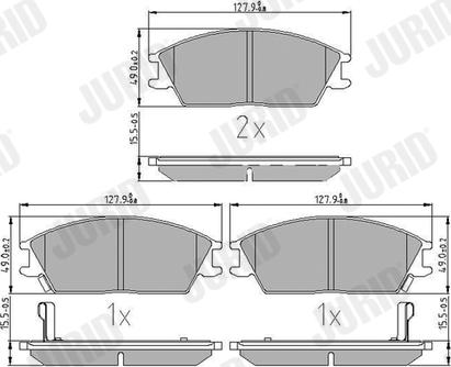 Jurid 572268J - Set placute frana,frana disc parts5.com