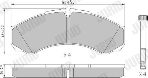 Jurid 2912109561 - Set placute frana,frana disc parts5.com