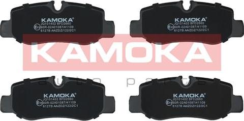 Kamoka JQ101402 - Fékbetétkészlet, tárcsafék parts5.com