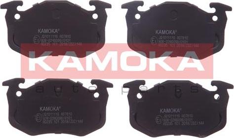 Kamoka JQ1011116 - Тормозные колодки, дисковые, комплект parts5.com