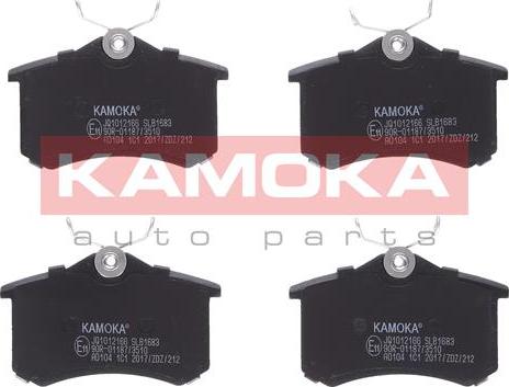 Kamoka JQ1012166 - Fékbetétkészlet, tárcsafék parts5.com