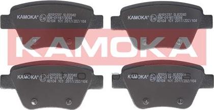 Kamoka JQ101237 - Bremsbelagsatz, Scheibenbremse parts5.com