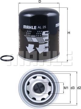 KNECHT AL 25 - Element filtrant uscator aer, compresor parts5.com