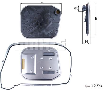 KNECHT HX 189 KIT - Hydraulic Filter, automatic transmission parts5.com