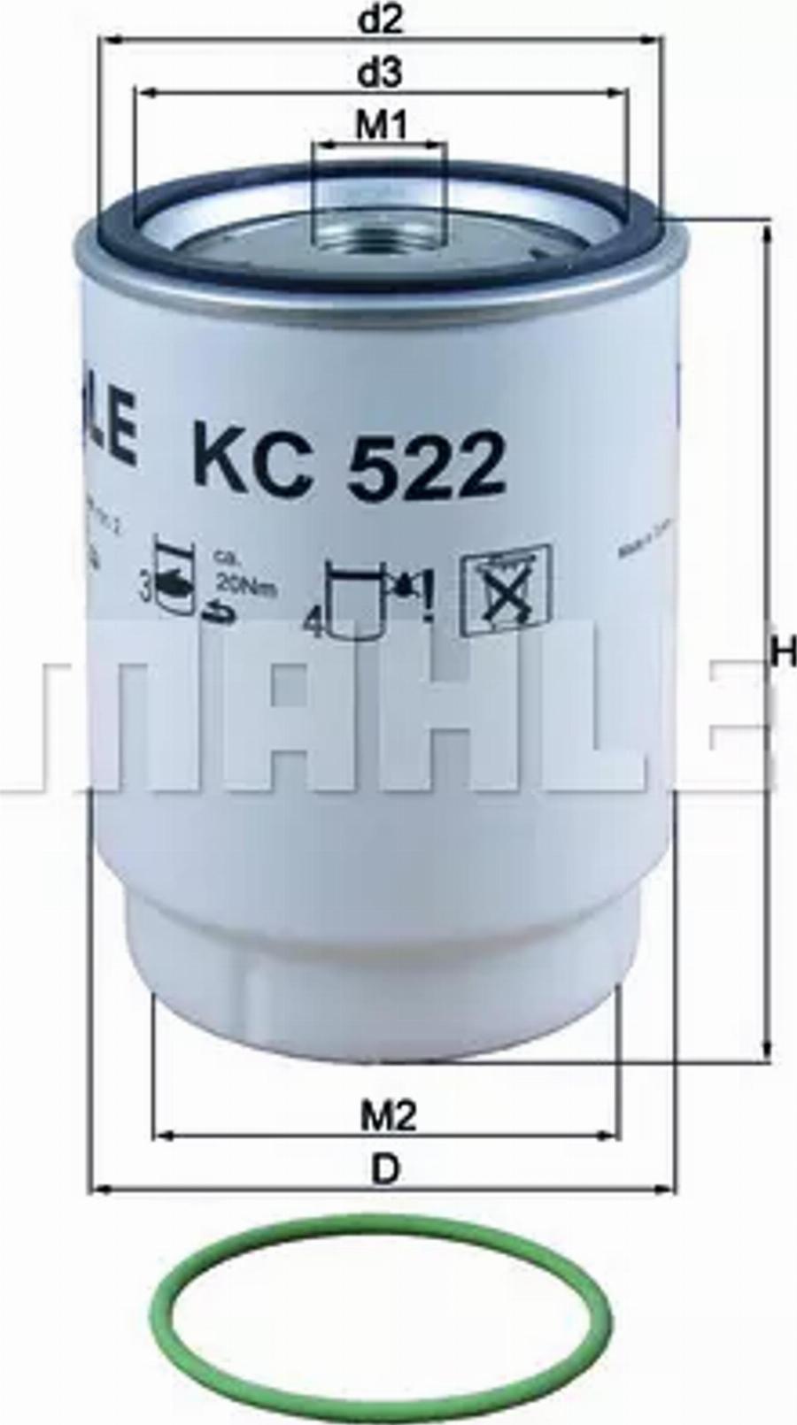 KNECHT KC 522D - Kraftstofffilter parts5.com