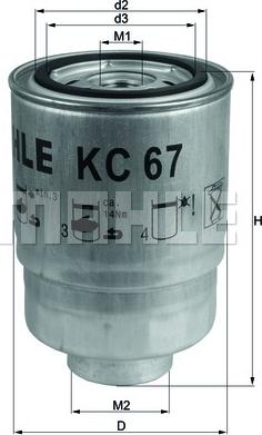 KNECHT KC 67 - Fuel filter parts5.com