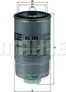 KNECHT KC 195 - Filtro combustible parts5.com