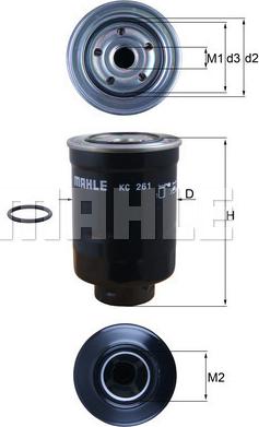 KNECHT KC 261D - Fuel filter parts5.com