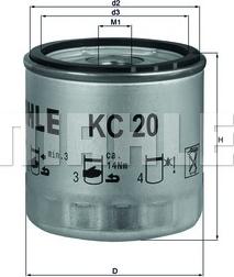 KNECHT KC 20 - Fuel filter parts5.com