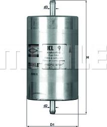 KNECHT KL 9 - Filtro combustible parts5.com