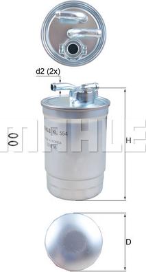 KNECHT KL 554D - Filtru combustibil parts5.com