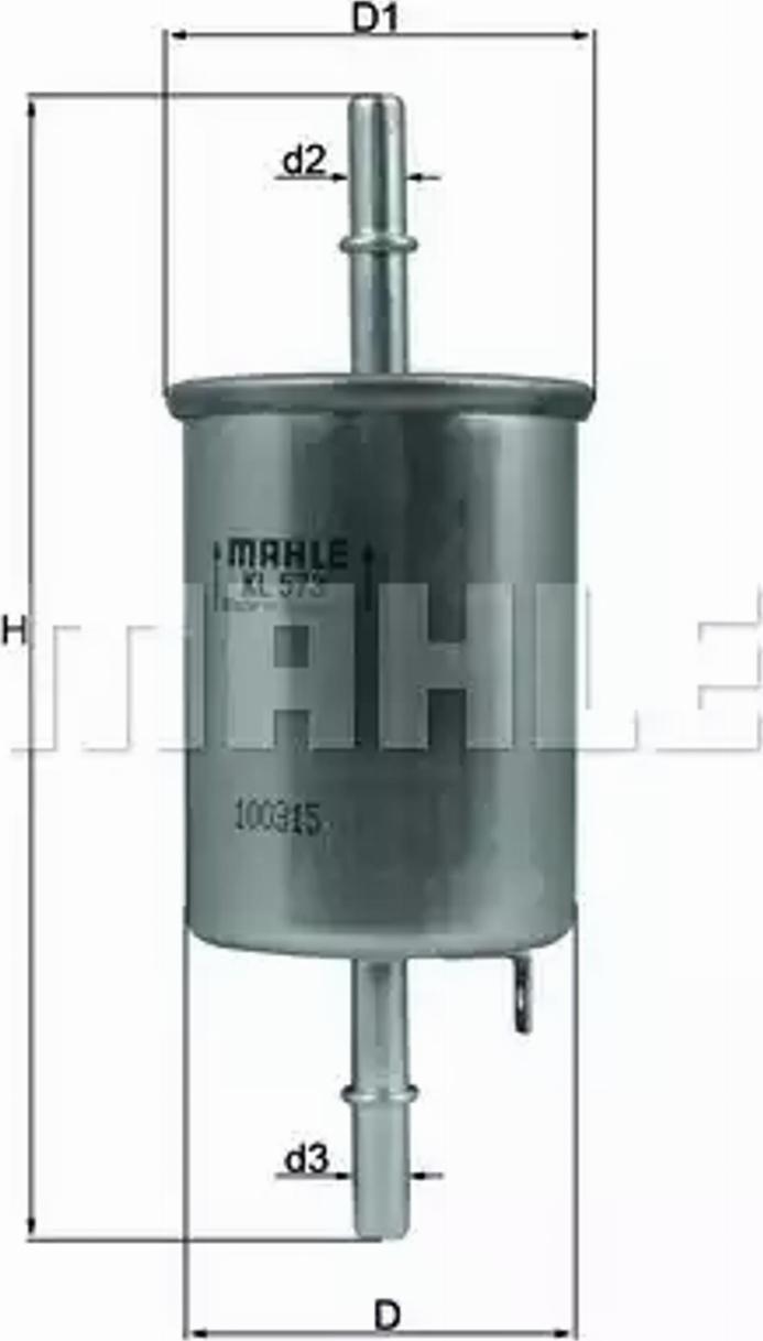 KNECHT KL 573 - Filtro combustible parts5.com