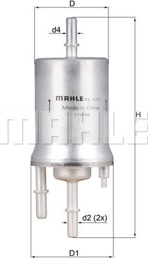 KNECHT KL 572 - Filtro combustible parts5.com