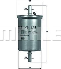 KNECHT KL 165 - Fuel filter parts5.com