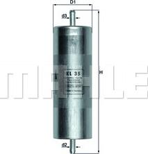 KNECHT KL 35 - Filtro combustible parts5.com