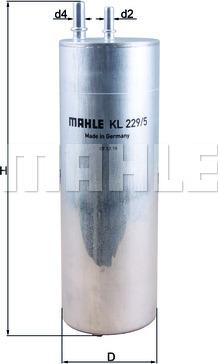 KNECHT KL 229/5 - Filtro combustible parts5.com