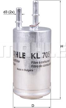 KNECHT KL 705 - Fuel filter parts5.com