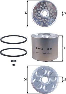 KNECHT KX 23D - Filtro combustible parts5.com