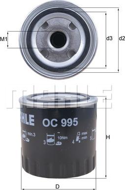 KNECHT OC 995 - Oil Filter parts5.com