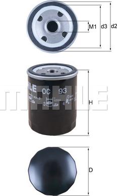 KNECHT OC 93 - Oil Filter parts5.com