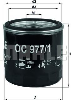 KNECHT OC 977/1 - Filtro de aceite parts5.com