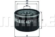 KNECHT OC 467 - Olejový filter parts5.com