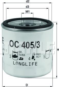 KNECHT OC 405/3 - Oil Filter parts5.com