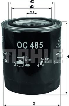 KNECHT OC 485 - Filtro de aceite parts5.com