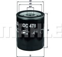 KNECHT OC 478 - Filtro de aceite parts5.com