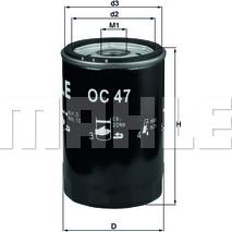 KNECHT OC 47 - Oljni filter parts5.com