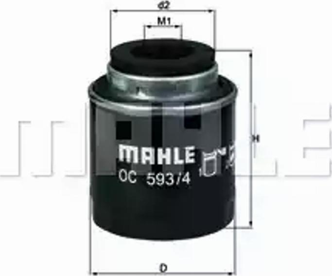 KNECHT OC 593/4 - Filtro de aceite parts5.com