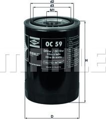 KNECHT OC 59 - Oljni filter parts5.com