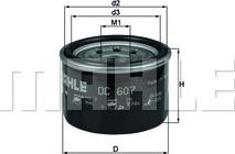 KNECHT OC 607 - Olejový filter parts5.com