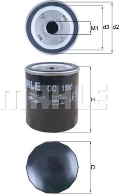 KNECHT OC 198 - Oil Filter parts5.com