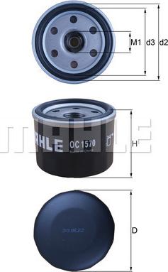 KNECHT OC 1570 - Масляный фильтр parts5.com