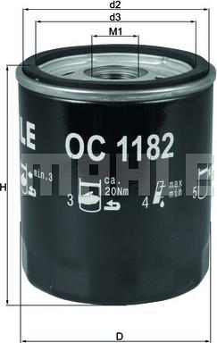 KNECHT OC 1182 - Filtro de aceite parts5.com