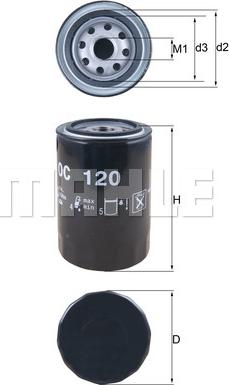 KNECHT OC 120 - Õlifilter parts5.com