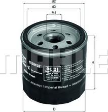 KNECHT OC 21 - Oil Filter parts5.com